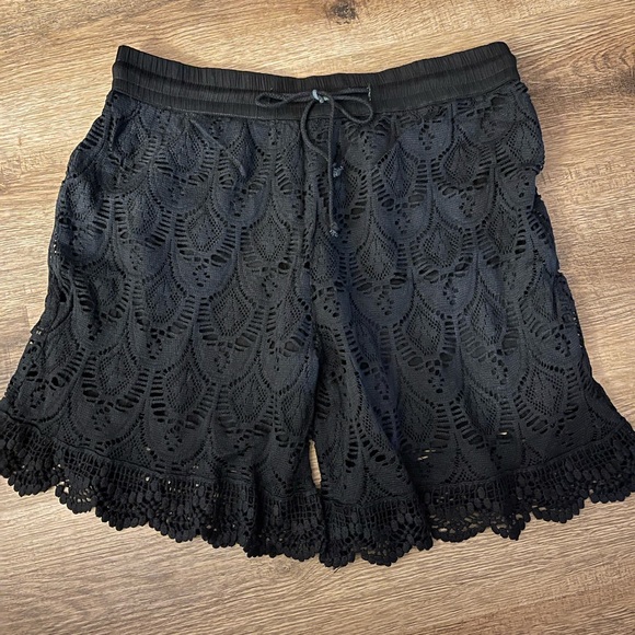 Black Crochet Shorts - Picture 2 of 2